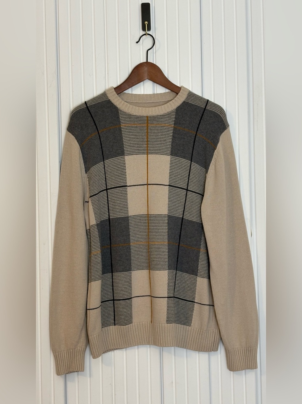 David Taylor Men’s Preppy Sweater 100% Cotton Old Money Light Academia